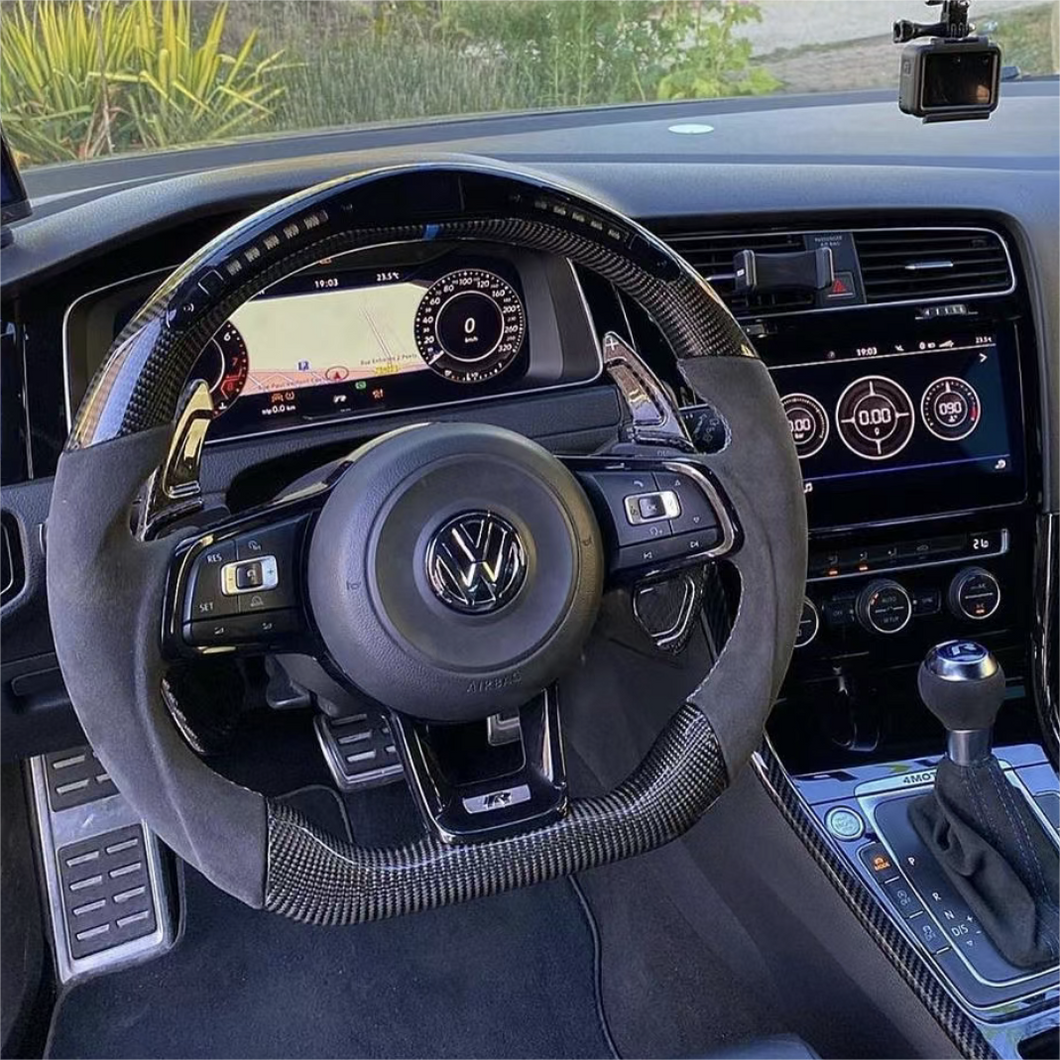 TTD Craft VW Mk7 /MK7.5  GTI  R Jetta 2019-2020  Carbon Fiber Steering Wheel With LED