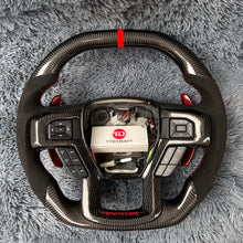 Carregar imagem no visualizador da galeria, Volante de fibra de carbono TTD Craft Ford 2018-2020 F150 Raptor / 2017-2022 F250/ 2017-2022 F350