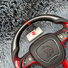 Загрузить изображение в средство просмотра галереи, TTD Craft Dodge 2016-2023 Charger Challenger / 2014-2023 Durango Carbon Fiber Steering Wheel