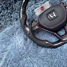 Carregar imagem no visualizador da galeria, TTD Craft 10ª geração 2018-2022 Accord / 2018-2022 Insight Sport EX LX EX-L V6 Volante de fibra de carbono forjado com flocos brancos