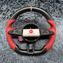 Load image into Gallery viewer, TTD Craft Alfa Romeo Giulia QV Carbon Fiber Steering Wheel