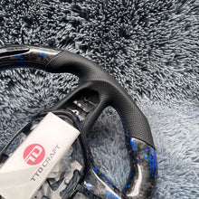 Load image into Gallery viewer, TTD Craft Infiniti 2018-2025 Q50 Forged Carbon Fiber Steering Wheel with Blue falkes