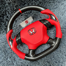 Загрузить изображение в средство просмотра галереи, TTD Craft 7th gen Honda 2003-2007 Accord LX EX DX V6 Carbon Fiber Steering Wheel