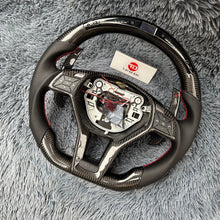 Load image into Gallery viewer, TTD Craft Benz C63AMG W176 W204AMG W212 W218 C117 E350 SL63 R231 X156 GLA45AMG SLAMG Carbon Fiber Steering Wheel With Led