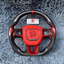 Загрузить изображение в средство просмотра галереи, TTD Craft Dodge 2016-2023 Charger Challenger / 2014-2023 Durango Carbon Fiber Steering Wheel