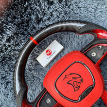 Загрузить изображение в средство просмотра галереи, TTD Craft Dodge 2016-2023 Charger Challenger / 2014-2023 Durango Carbon Fiber Steering Wheel