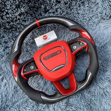 Carregar imagem no visualizador da galeria, Volante de fibra de carbono TTD Craft Dodge 2016-2023 Charger Challenger / 2014-2023 Durango
