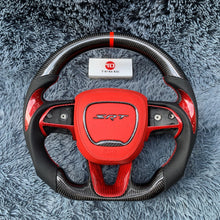 Carregar imagem no visualizador da galeria, Volante de fibra de carbono TTD Craft Dodge 2016-2023 Charger Challenger / 2014-2023 Durango