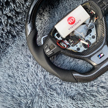 Load image into Gallery viewer, TTD Craft BMW F10 F11 F07 F06 F12 F13 F01 F02 F03 F04 Carbon Fiber Steering Wheel With Led