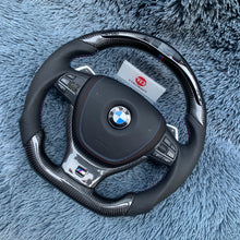 Загрузить изображение в средство просмотра галереи, TTD Craft BMW F10 F11 F07 F06 F12 F13 F01 F02 F03 F04 Carbon Fiber Steering Wheel With Led