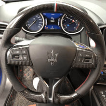 Charger l'image dans la galerie, TTD Craft Maserati 2014-2021 Ghibli / 2017-2023 Levante / 2014-2022 Quattroporte Carbon Fiber Steering Wheel