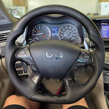 Charger l'image dans la galerie, TTD Craft Infiniti 2013-2020 QX60 / 2013-2022 Q70 Q70L / 2011-2019 M25 M35 M37 M56 Carbon Fiber Steering Wheel