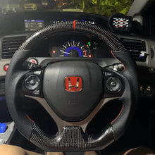 Загрузить изображение в средство просмотра галереи, Custom Honda Civic 2012-2015 Carbon Fiber Steering Wheel | TTD Craft