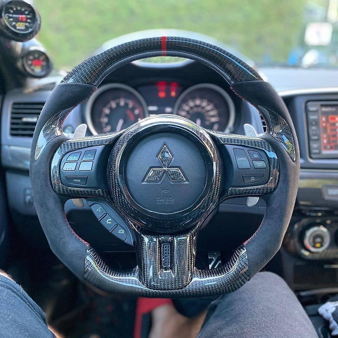 TTD Craft 20082015 EVO X Carbon Fiber Steering Wheel