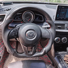 Cargar imagen en el visor de la galería, Volante de fibra de carbono TTD Craft para Mazda CX3 y CX6 (2013-2016)