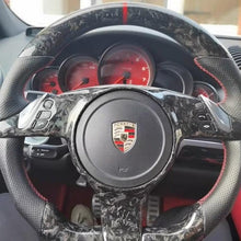 Load image into Gallery viewer, TTD Craft Porsche 911 (991.1) / Boxster (987.2 981) / Cayman (981) / Cayenne (958) / Panamera (970) Carbon Fiber Steering Wheel