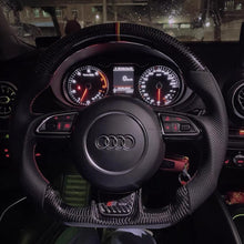 Cargar imagen en el visor de la galería, Volante de fibra de carbono TTD Craft para Audi A3, A4, A5, A6, A7, A8, S3, S4, S5, S6, S7, S8, RS3, RS4, RS5, RS6 y SQ5.
