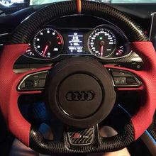 Cargar imagen en el visor de la galería, Volante de fibra de carbono TTD Craft para Audi A3, A4, A5, A6, A7, A8, S3, S4, S5, S6, S7, S8, RS3, RS4, RS5, RS6 y SQ5.