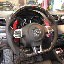 Загрузить изображение в средство просмотра галереи, TTD Craft VW 2011-2014 MK6 GTI /R Jetta Carbon Fiber Steering Wheel