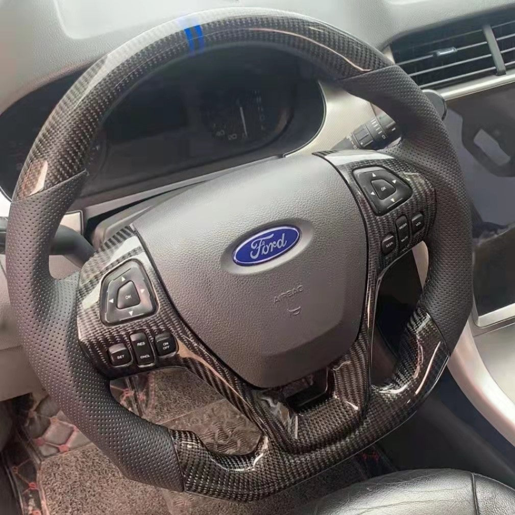 TTD Craft  Ford 2013-2019 Ford  Taurus  /2011-2014 Edge / 2011-2015 Explorer /2011-2020 Flex Carbon Fiber Steering Wheel
