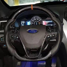 Charger l'image dans la galerie, TTD Craft Ford 2013-2019 Taurus / 2011-2014 Edge / 2011-2015 Explorer / 2011-2020 Flex Carbon Fiber Steering Wheel