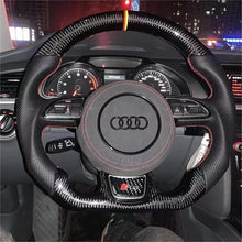 Cargar imagen en el visor de la galería, Volante de fibra de carbono TTD Craft para Audi A3, A4, A5, A6, A7, A8, S3, S4, S5, S6, S7, S8, RS3, RS4, RS5, RS6 y SQ5.