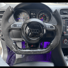 Cargar imagen en el visor de la galería, Volante de fibra de carbono TTD Craft para Audi A3, A4, A5, A6, A7, A8, S3, S4, S5, S6, S7, S8, RS3, RS4, RS5, RS6 y SQ5.