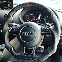 Cargar imagen en el visor de la galería, Volante de fibra de carbono TTD Craft para Audi A3, A4, A5, A6, A7, A8, S3, S4, S5, S6, S7, S8, RS3, RS4, RS5, RS6 y SQ5.