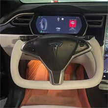 Load image into Gallery viewer, TTD Craft  Tesla  Model S / X Yoke Carbon Fiber Steering Wheel
