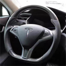 Cargar imagen en el visor de la galería, Volante de fibra de carbono TTD Craft Tesla Model S/X