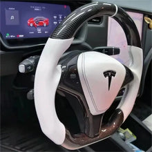 Cargar imagen en el visor de la galería, Volante de fibra de carbono TTD Craft Tesla Model S/X
