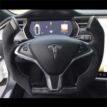 Load image into Gallery viewer, TTD Craft Tesla Model X S  Carbon Fiber Steering Wheel
