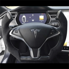 Cargar imagen en el visor de la galería, Volante de fibra de carbono TTD Craft Tesla Model S/X
