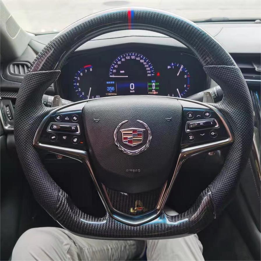 TTD Craft Cadillac 2015-2019 CTS  CTS-V/ 2013-2019 ATS ATS-V /2014-2016 ELR Carbon Fiber Steering Wheel