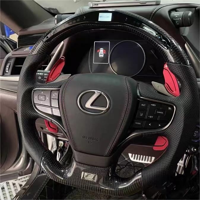 TTD Craft 2019-2024 ES350 300 250 LS 500 2018-2024 UX200 UX250H Carbon Fiber Steering Wheel