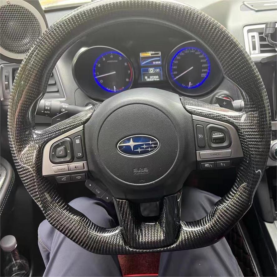 TTD Craft 2016-2017 Subaru Crosstrek XV  2017-2018 Forester  2015-2017 Subaru Outback  Carbon Fiber Steering Wheel