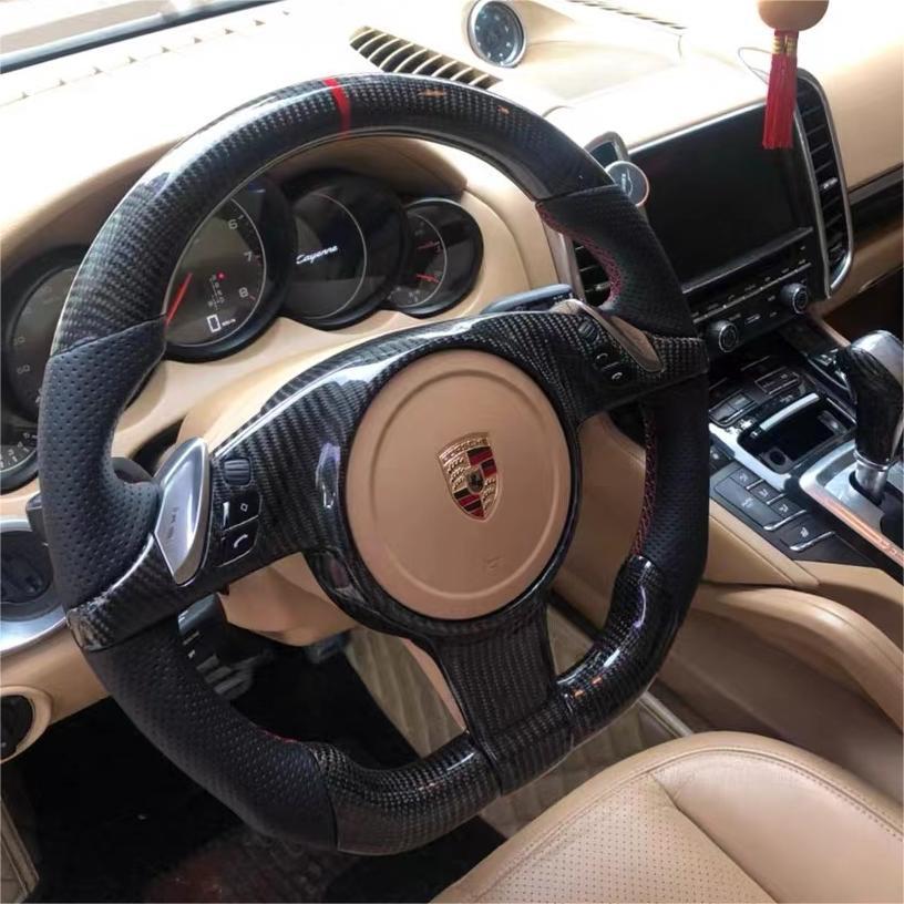 TTD Craft  Porsche 2011-2014  Cayenne 2010-2016 Panamera 2011-2014  911  Carbon Fiber Steering Wheel
