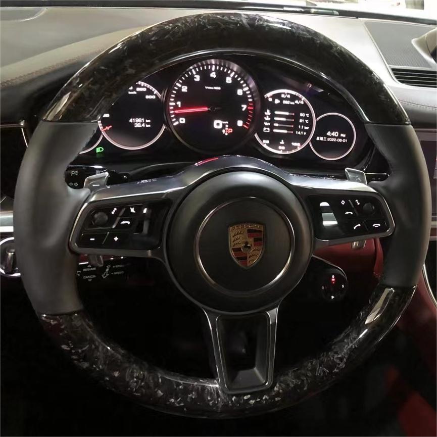 TTD Craft  Porsche 2012-2022 718 Cayman Carbon Fiber Steering Wheel