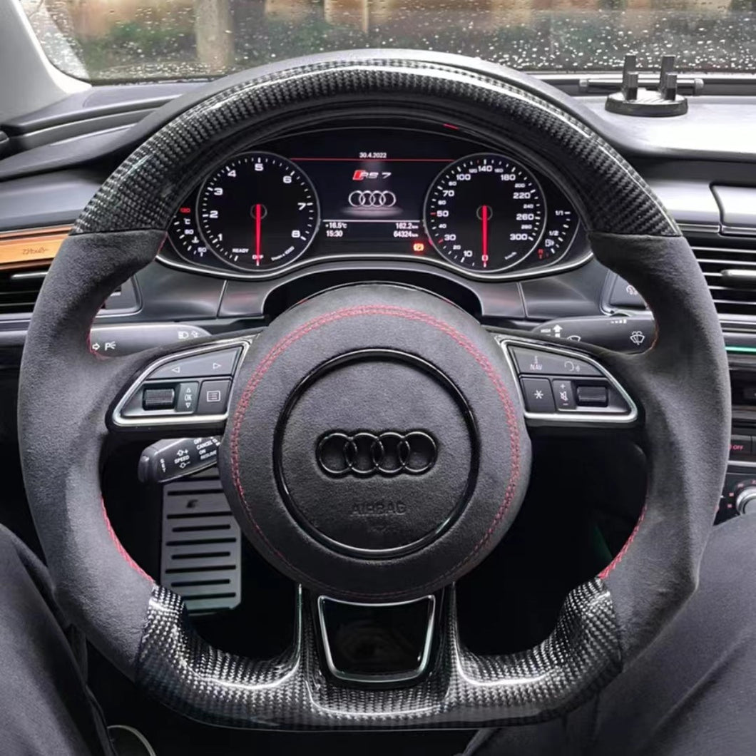 TTD Craft Audi B8 B8.5 A3 A4 A5 A6 A7 A8 S3 S4 S5 S6 S7 S8 RS3 RS5 RS6 SQ5 Carbon Fiber Steering wheel