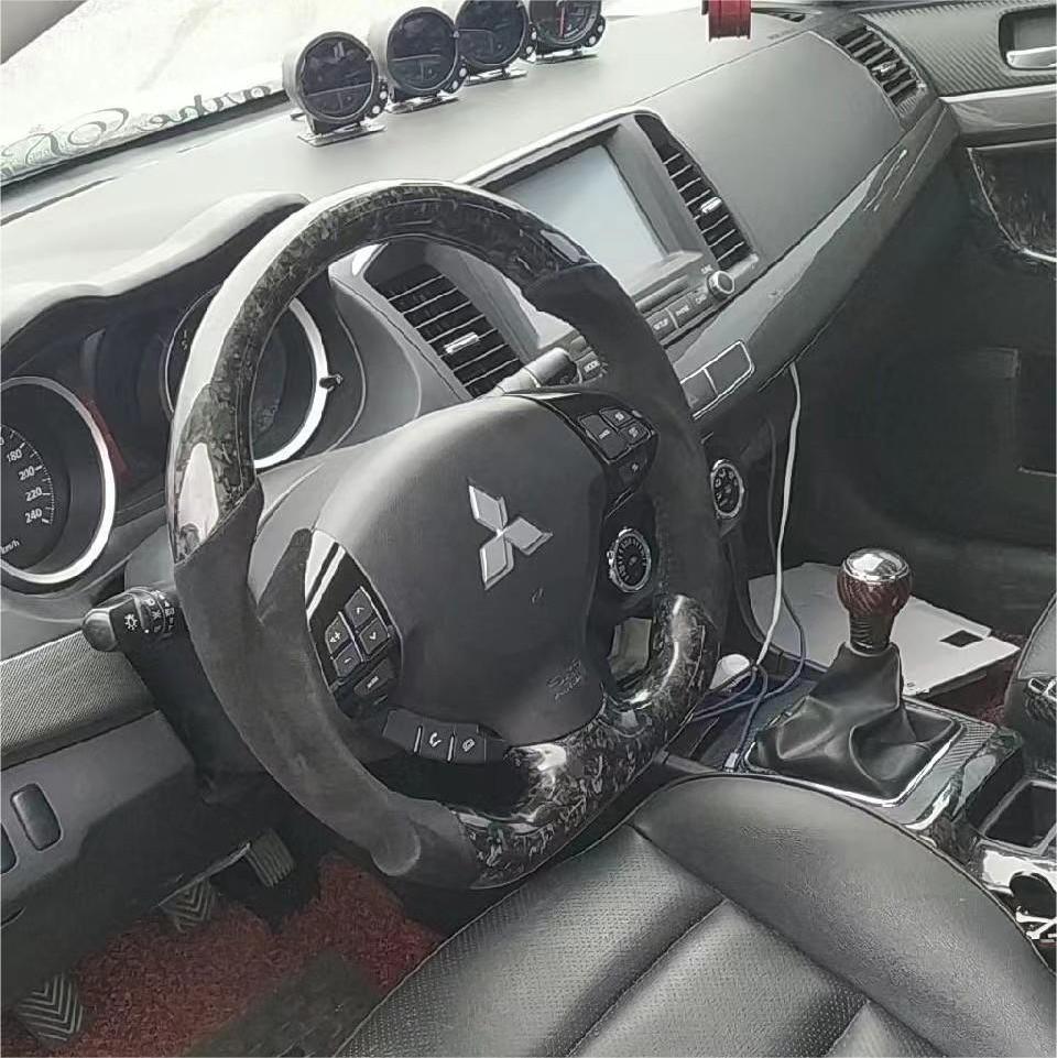 Lancer carbon fiber steering wheel hotsell