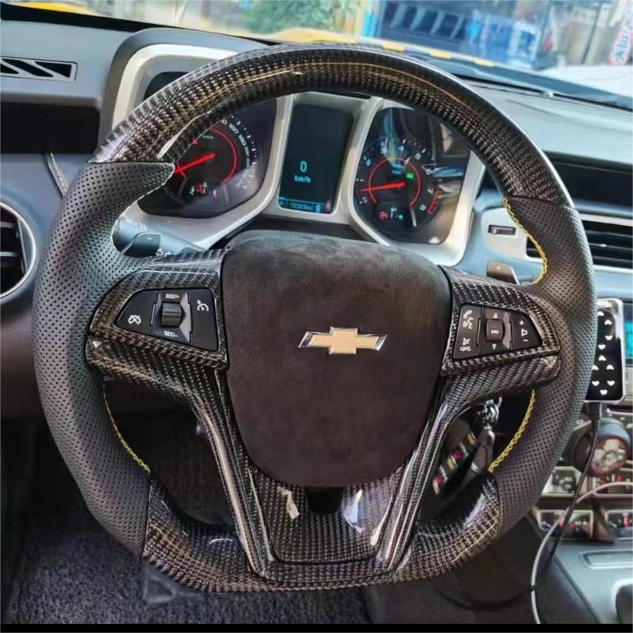 TTD Craft Chevrolet 2013-2015 Camaro / 2011-2015 Cruze / 2013-2015 Malibu / 2012-2023 Trax / 2011-2015 Volt 71 / 2012-2020 Sonic Carbon Fiber Steering Wheel
