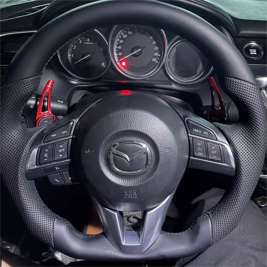 TTD Craft 2014-2016 Mazda 3 Full Leather Steering Wheel