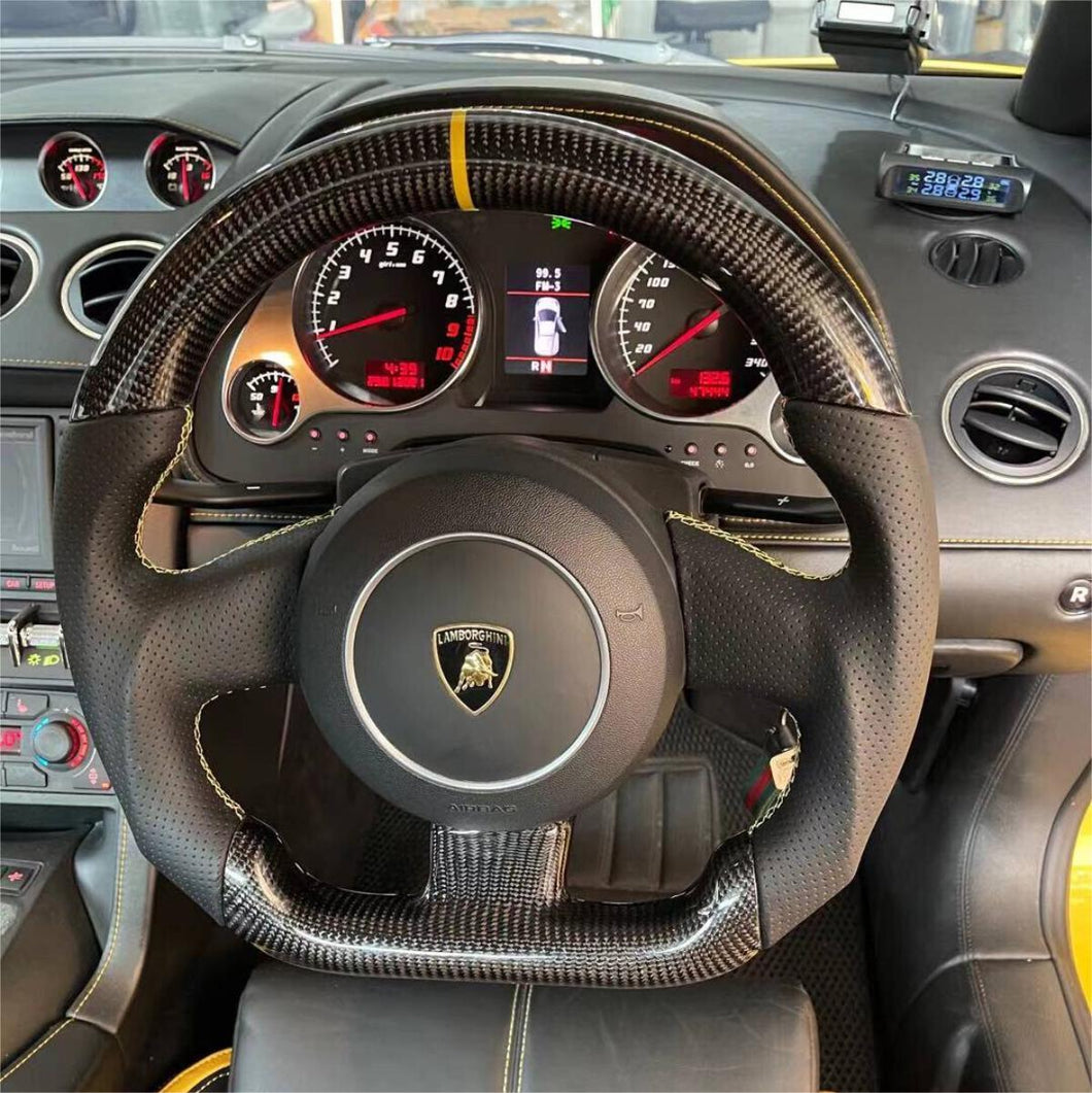 TTD Craft Lamborghini 2004-2014 Gallardo Carbon Fiber Steering Wheel