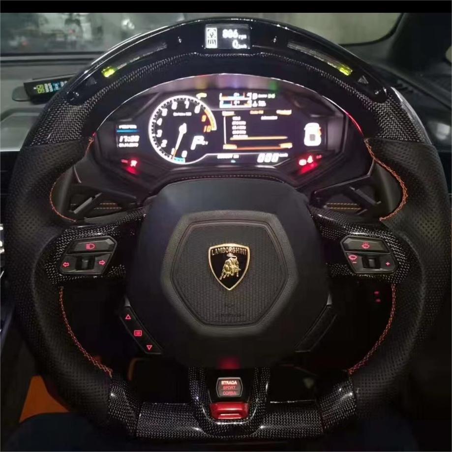 TTD Craft Lamborghini 2022 Aventador / 2015-2023 Huracan Carbon Fiber Steering Wheel