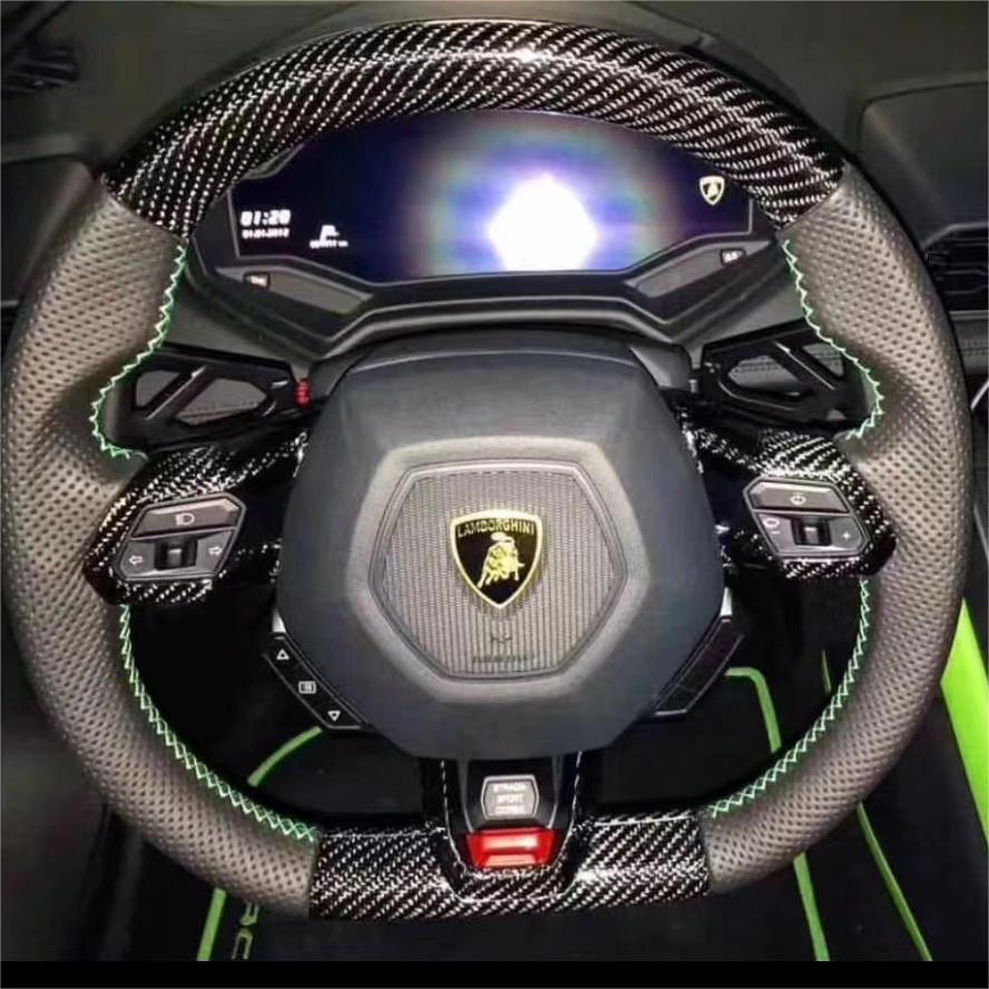 TTD Craft Lamborghini 2022 Aventador / 2015-2023 Huracan Carbon Fiber Steering Wheel