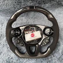 Load image into Gallery viewer, TTD Craft Smart Fortwo 453 Carbon Fiber Steering Wheel with Paddle shifter With LED