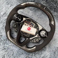Load image into Gallery viewer, TTD Craft Smart Fortwo 453 Carbon Fiber Steering Wheel with Paddle shifter With LED