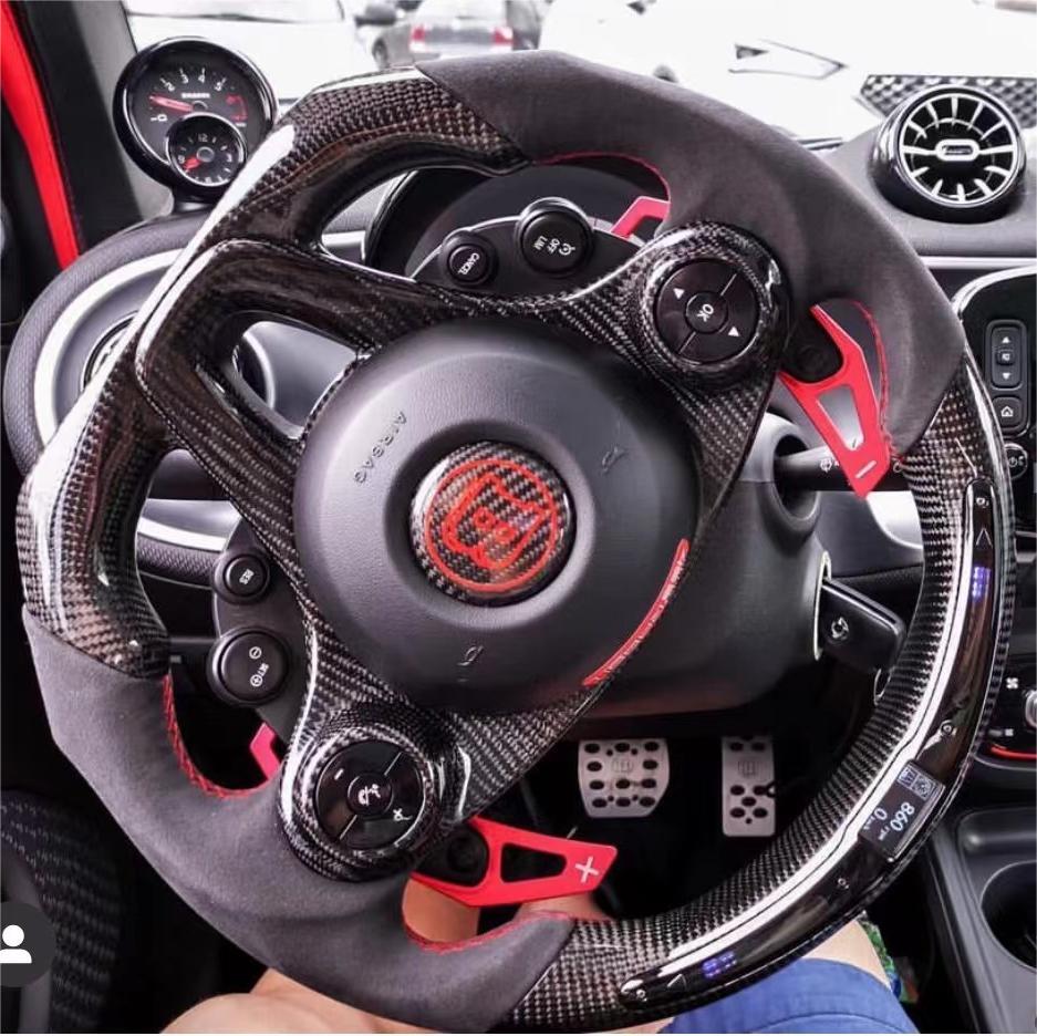 TTD Craft Smart 453 Carbon Fiber Steering Wheel with Paddle shifter