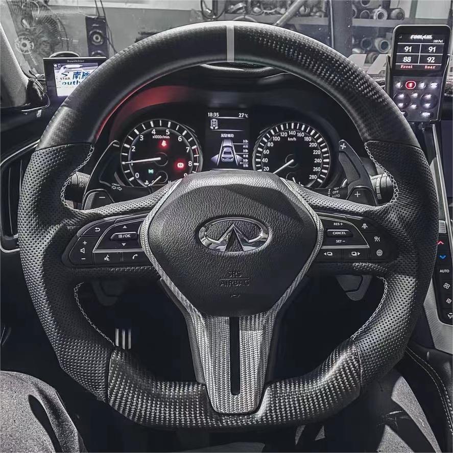 TTD Craft  Infiniti  2017-2022 Q60 Carbon  Fiber Steering Wheel