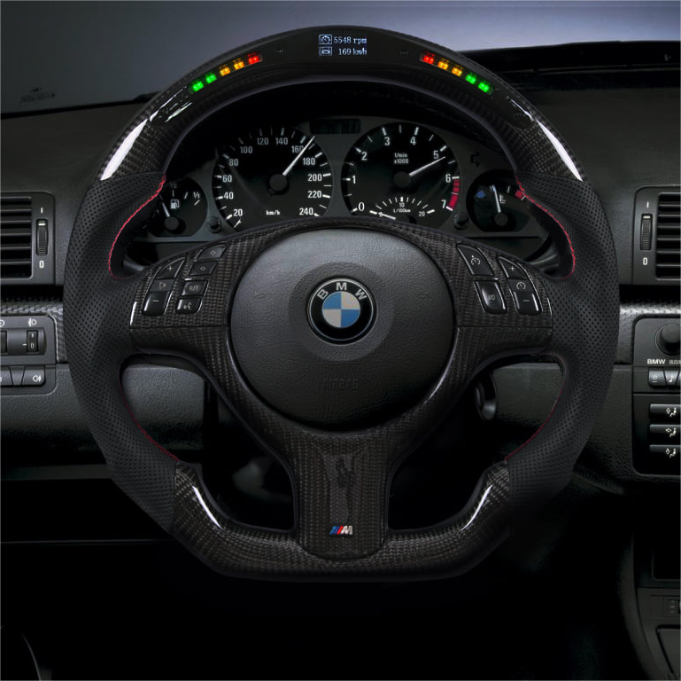 TTD Craft  M3 E46 / M5 E39 Carbon Fiber Steering Wheel With LED Display